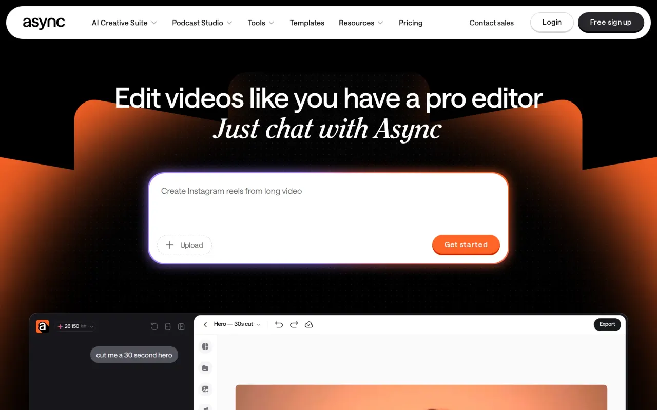 Screenshot of Async