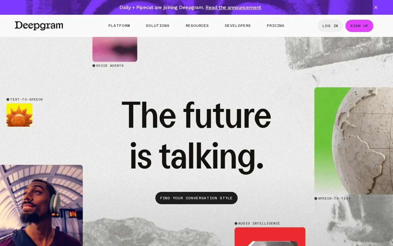 Screenshot of Deepgram Aura