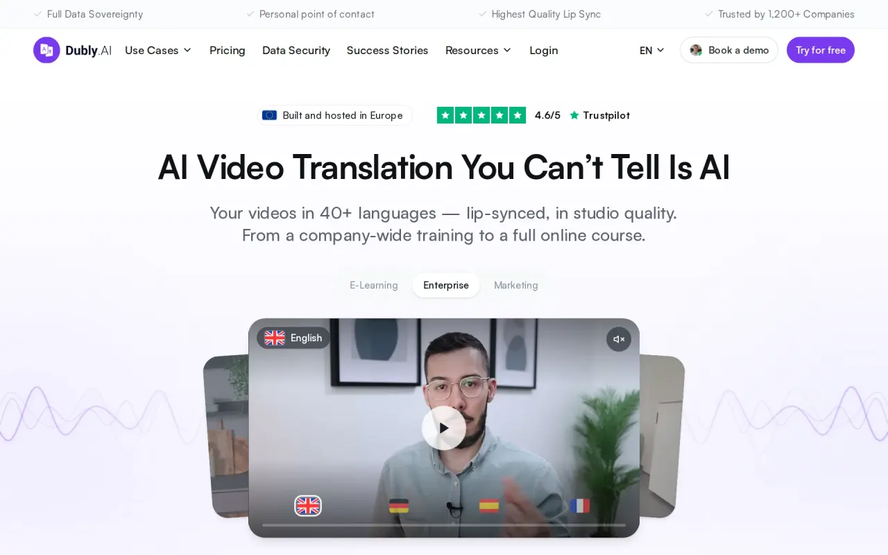 Screenshot of Dubly.AI