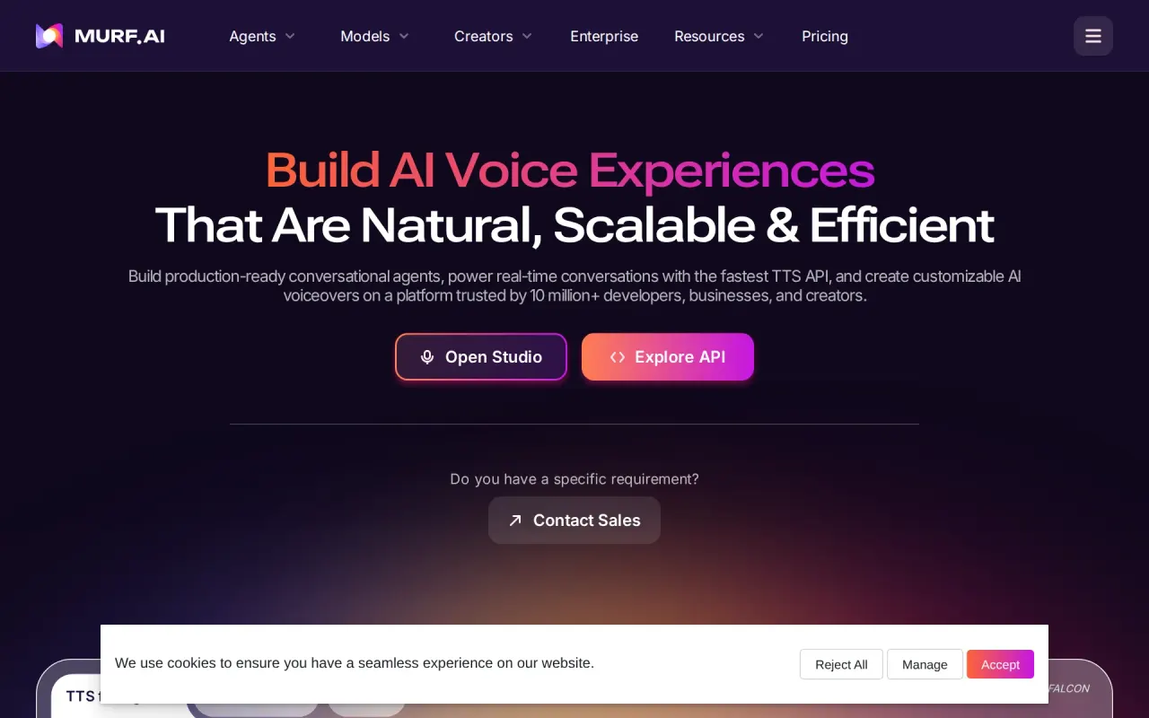 Screenshot of Murf AI