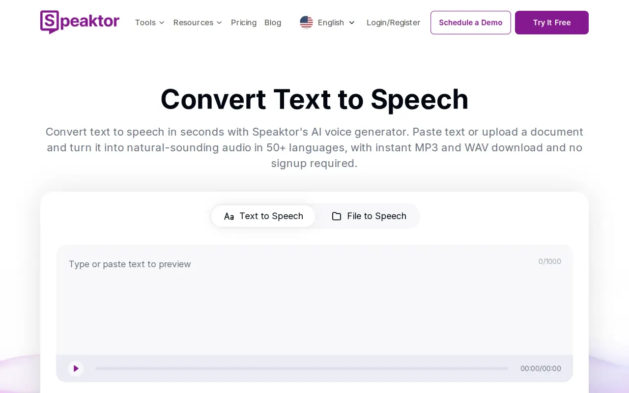 Screenshot of Speaktor