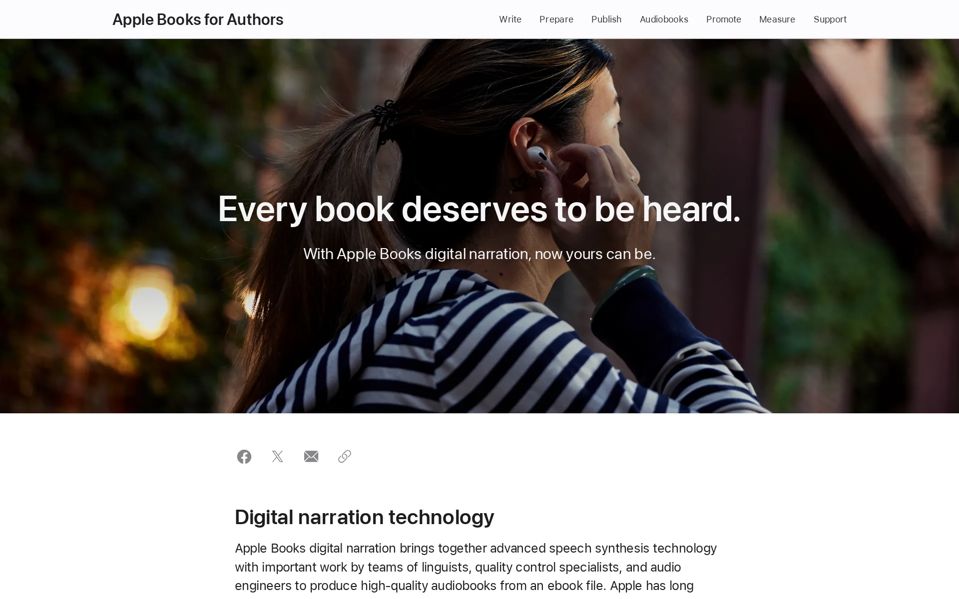 Screenshot of Apple Books digital narration
