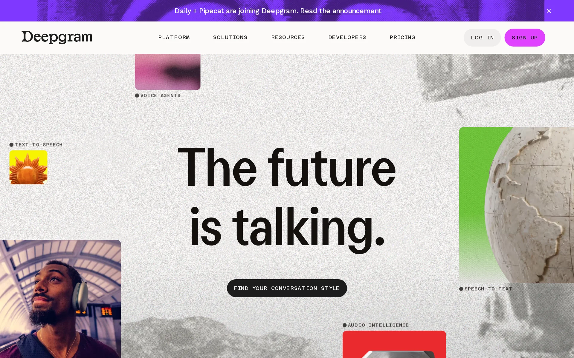 Screenshot of Deepgram Aura
