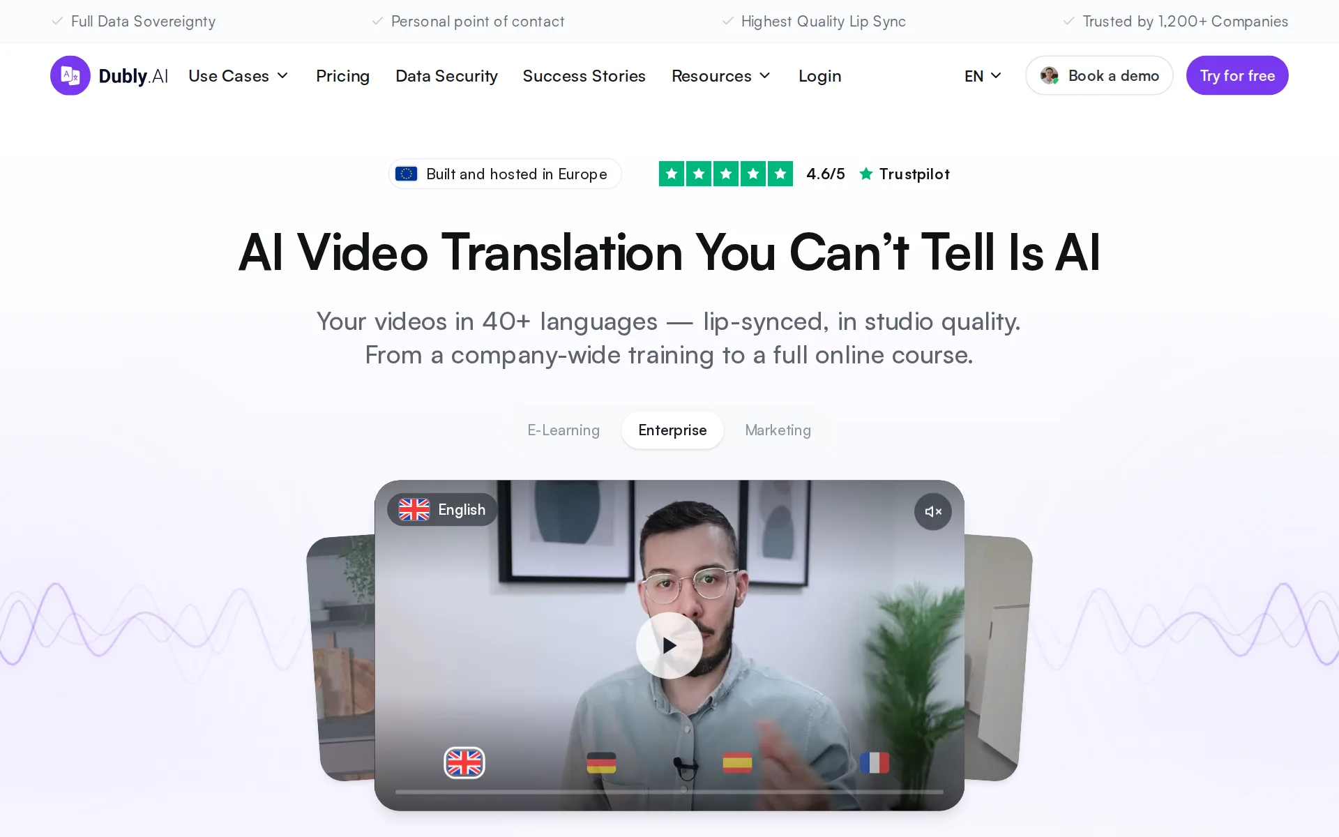 Screenshot of Dubly.AI