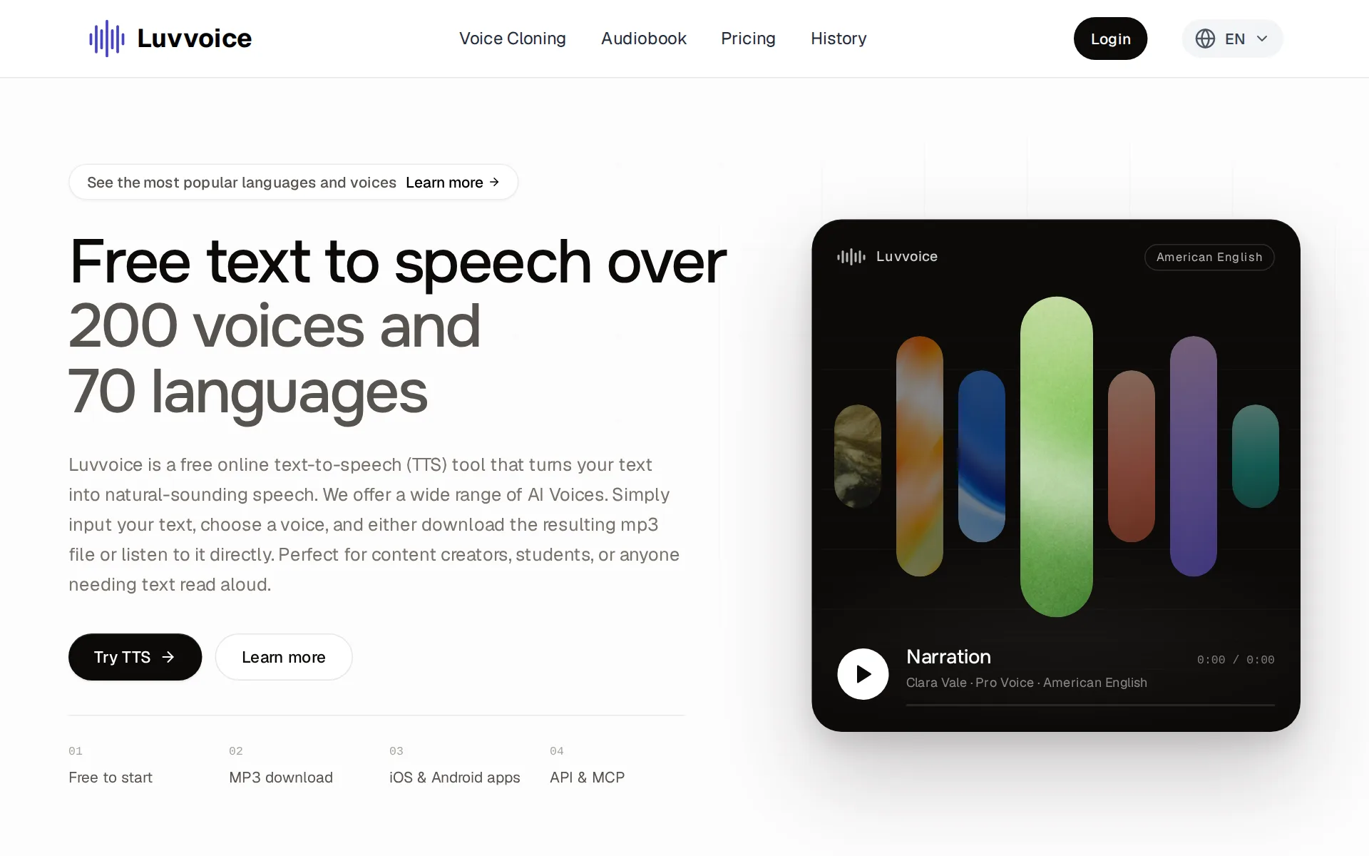 Screenshot of Luvvoice