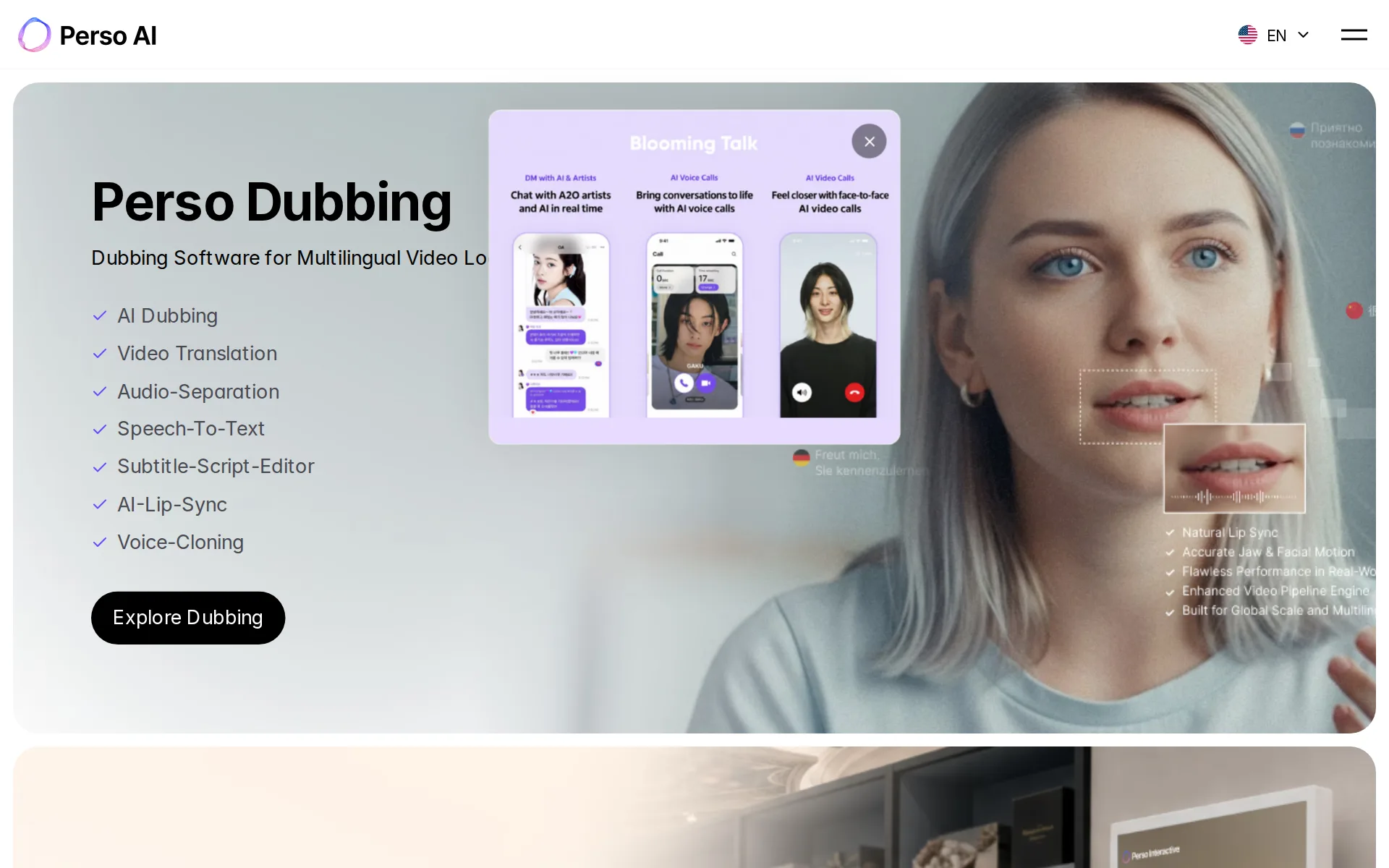 Screenshot of Perso Dubbing