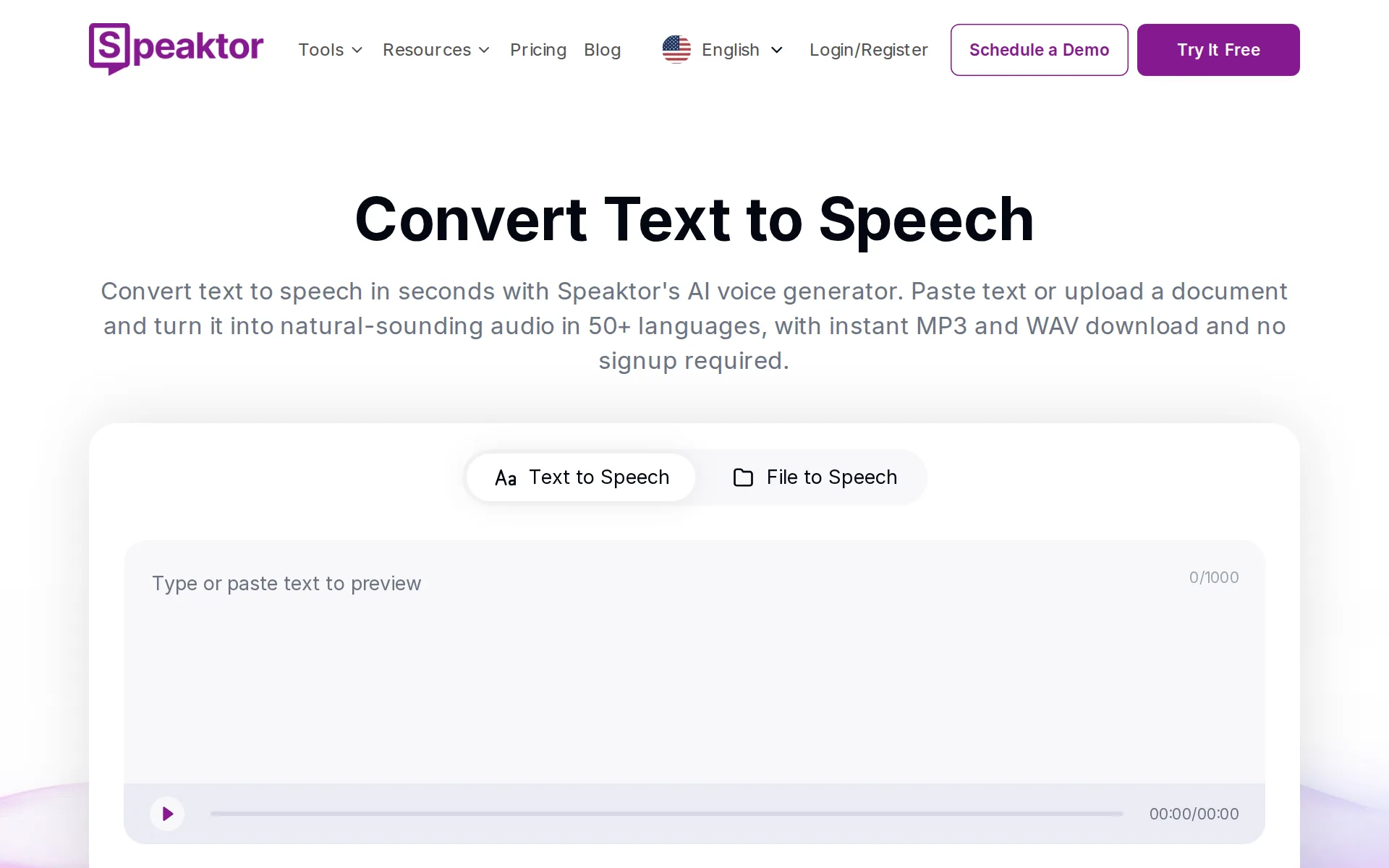 Screenshot of Speaktor