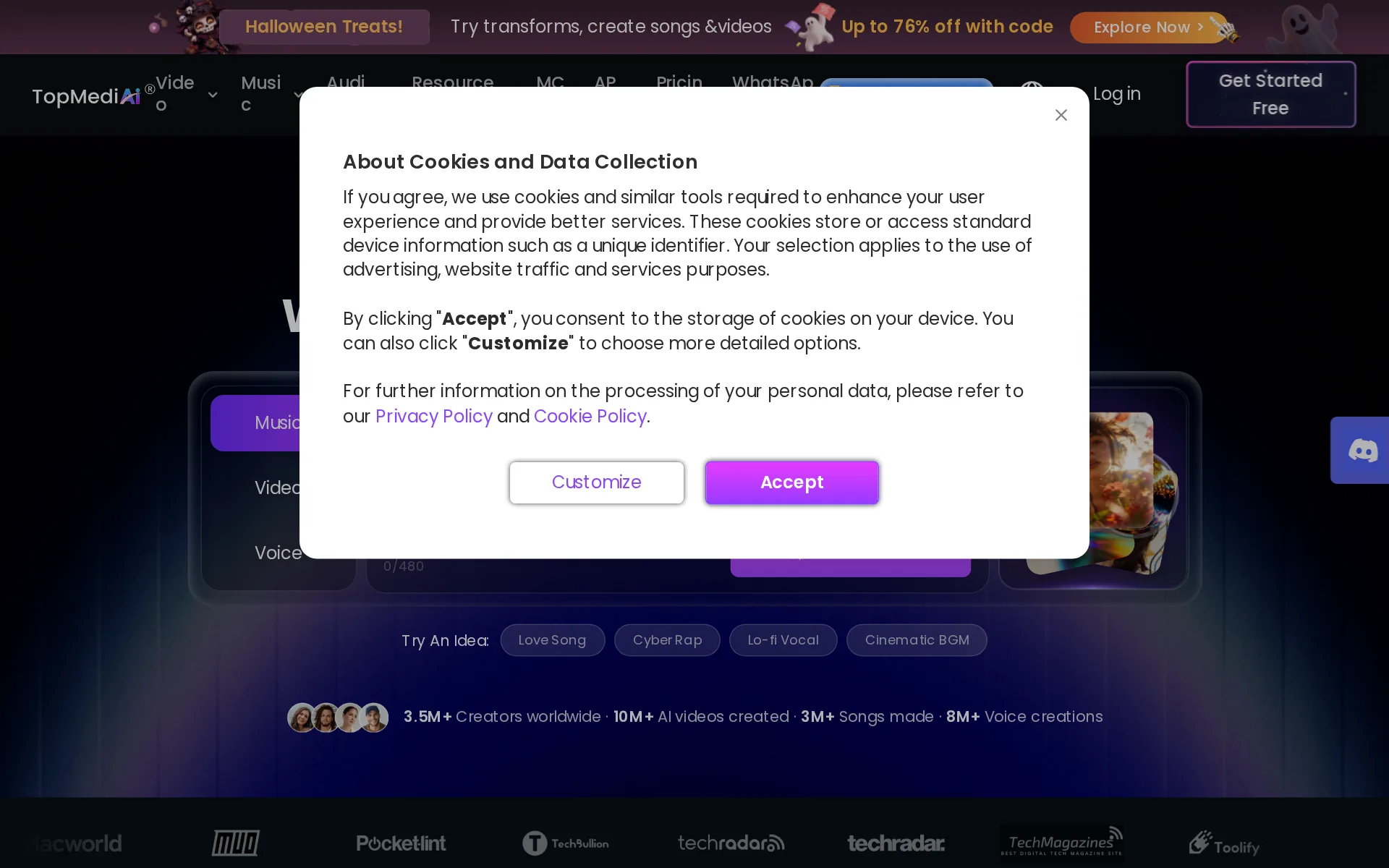 Screenshot of TopMediai
